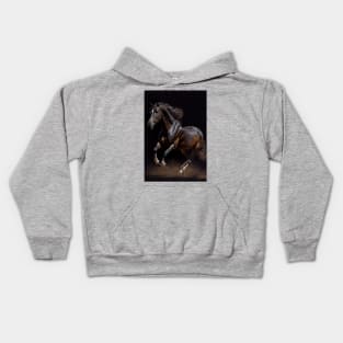 Trakehner Horse - Oil Paint Kids Hoodie